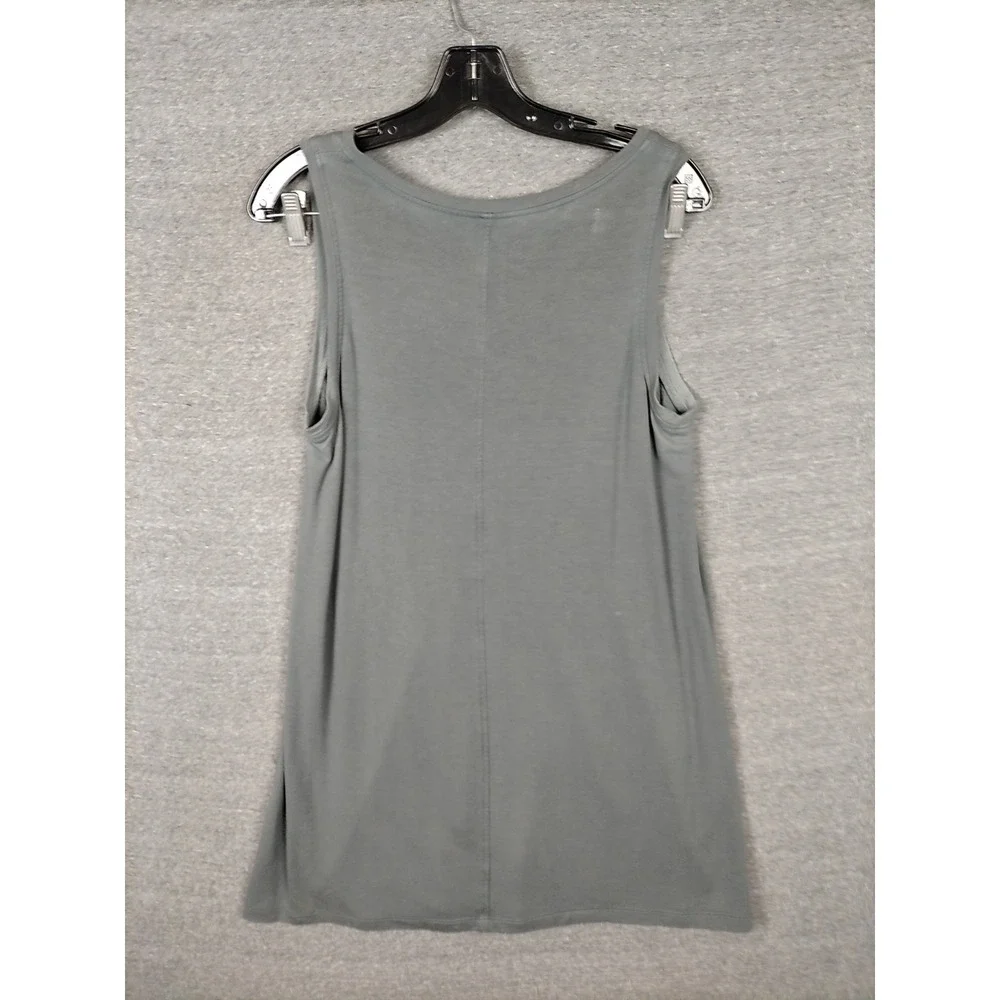 Flax Womens Shirt Small Gray Knit Tunic Sleeveless‎ Capsule Layer Lagenlook